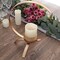 Gold 13 in Half Moon Shaped Metal Pillar CANDLE HOLDER Centerpiece